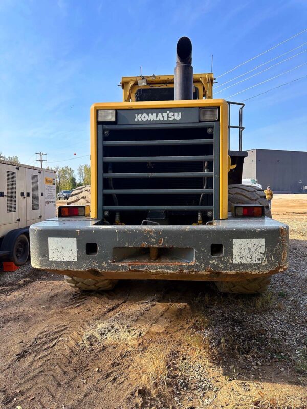 Komatsu WA500 Wheel Loader for sale, back exhaust