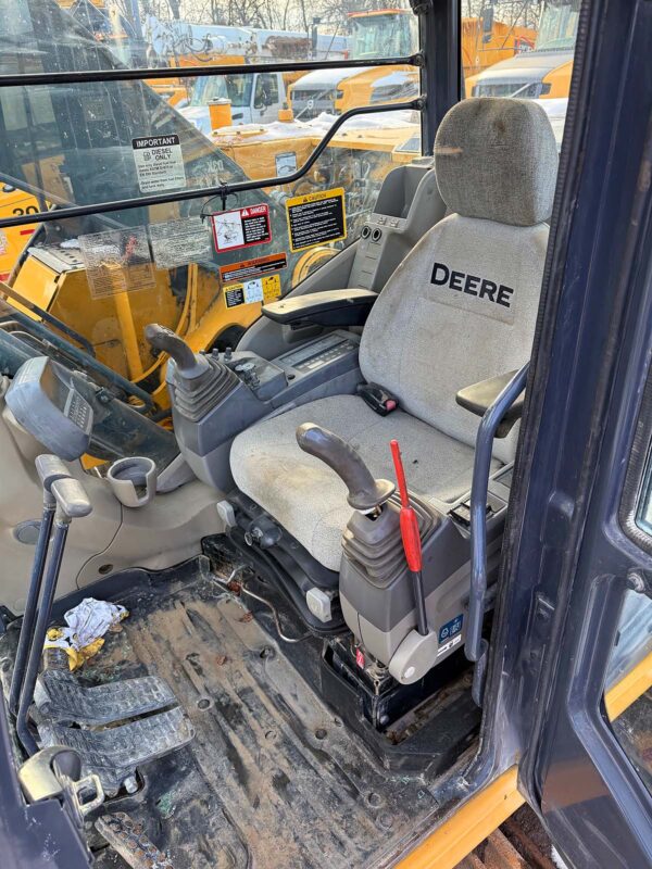 John Deere 225D LC excavator for sale cab interior, controls