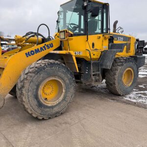 Komatsu WA320 6 Wheel Loader For Sale, enclosed cab, tire condition