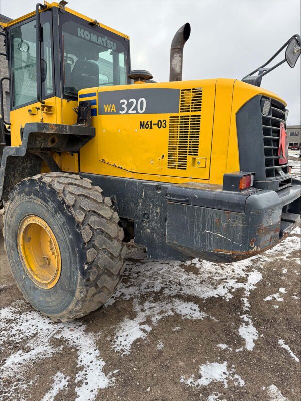 Komatsu WA320 6 Wheel Loader For Sale, engine and counterweight