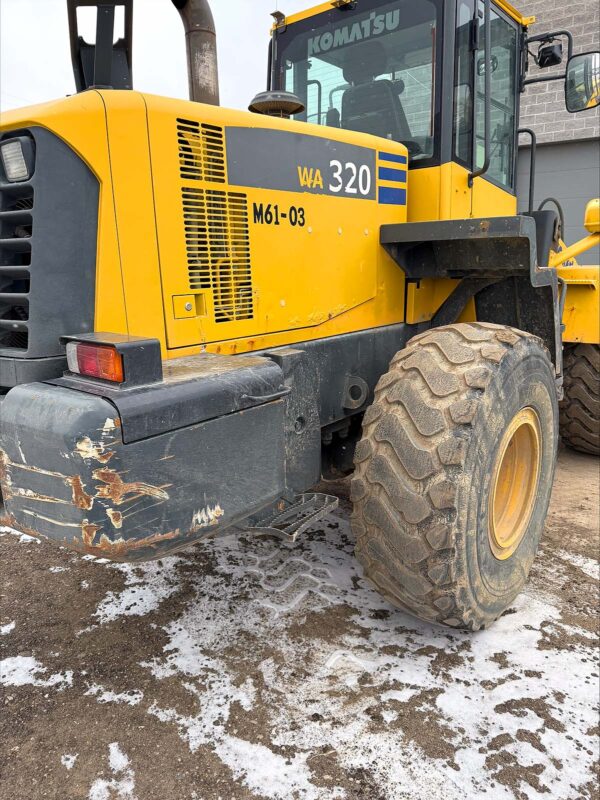 Komatsu WA320 6 Wheel Loader For Sale, engine and exhaust